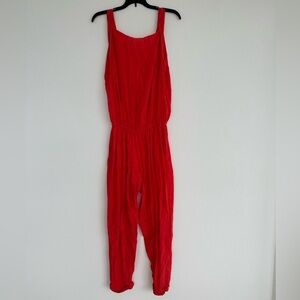 Terracotta romper, red